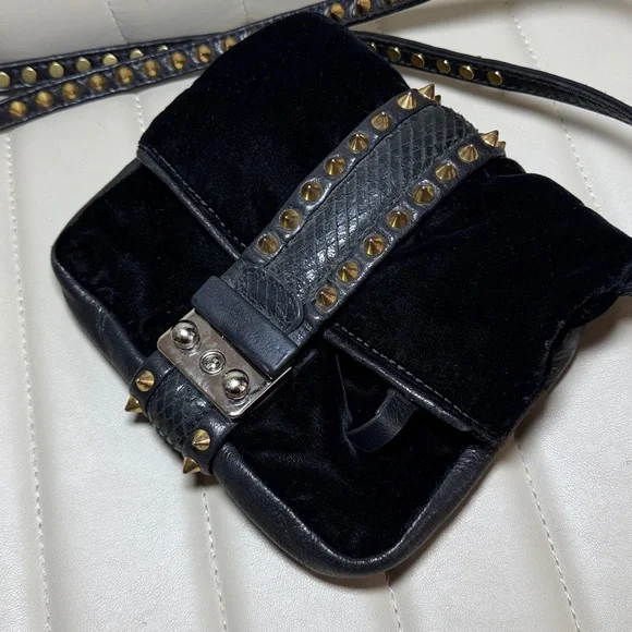 3.1 Phillip Lim black velvet crossbody bag